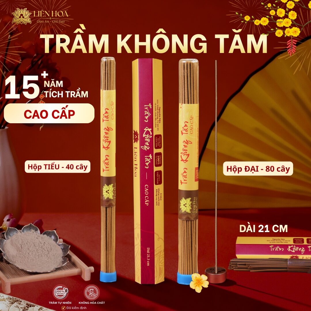 Trầm Không Tăm CAO CẤP (10gr - 20gr) - Dài 21cm | Trầm Hương Sạch | Thơm Ấm | 100% Tự Nhiên | Phong Thủy