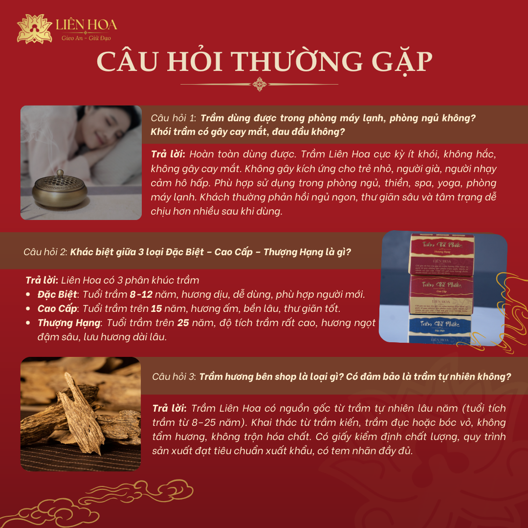 Combo Thượng Hạng - PHÚC LÀNH THIỆN DUYÊN - Trầm Hương Liên Hoa - Nhang Cây và Trầm Chữ Phước + TẶNG KÈM Trầm Không Tăm - Ảnh 4