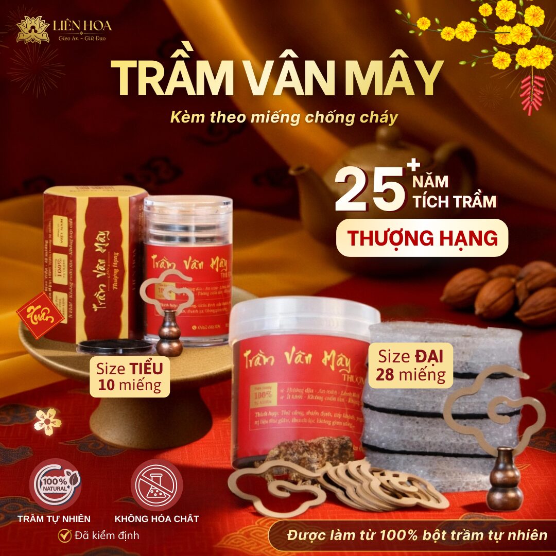 Trầm Vân Mây THƯỢNG HẠNG (Tiểu - Đại) | Sạch | Thơm Sâu | 100% Tự Nhiên | Phong Thủy