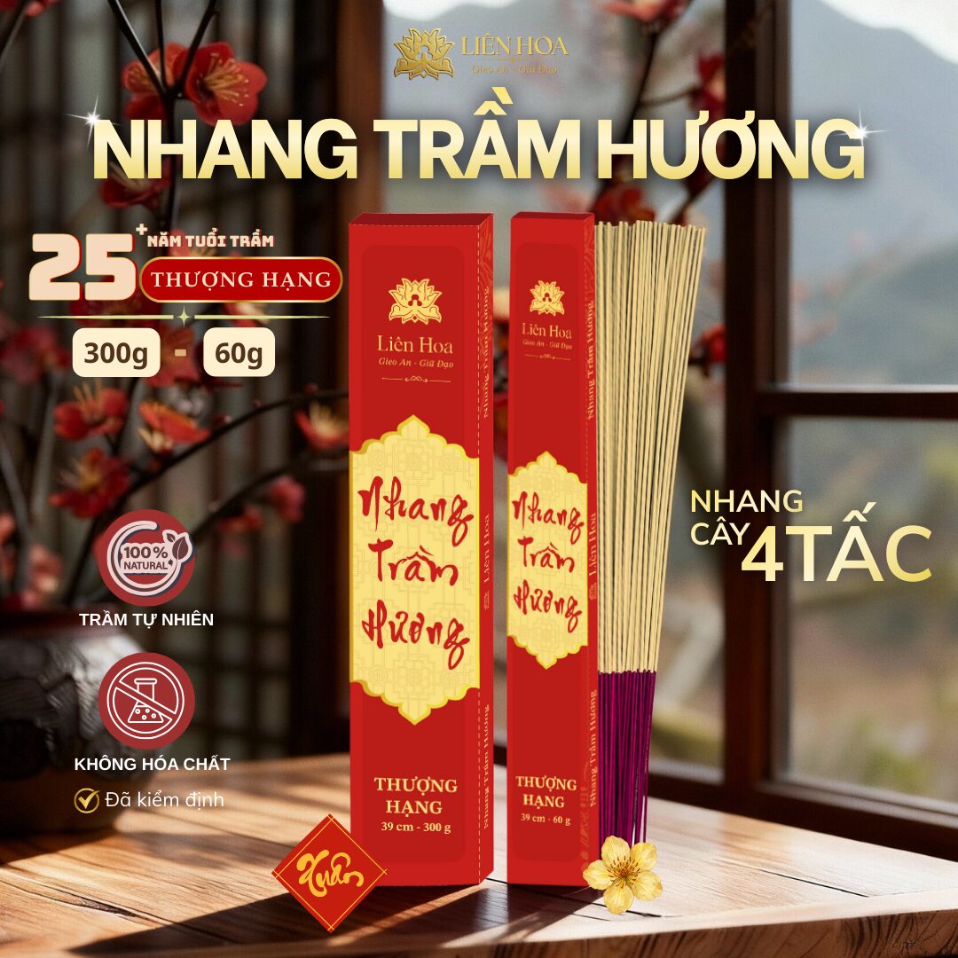 Nhang Trầm 39cm THƯỢNG HẠNG (60gr - 300gr)  | Trầm Sạch | Thơm Sâu | 100% Tự Nhiên | Thờ Cúng