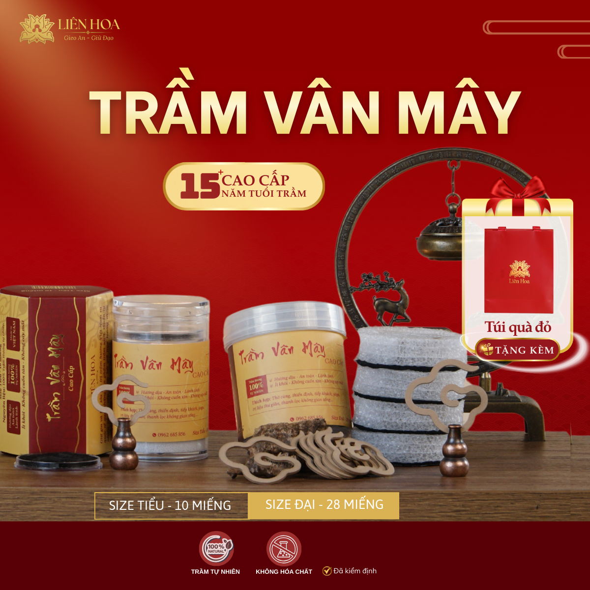 Trầm Vân Mây CAO CẤP  (Tiểu - Đại)  | Sạch | Thơm Ấm | 100% Tự Nhiên | Phong Thủy