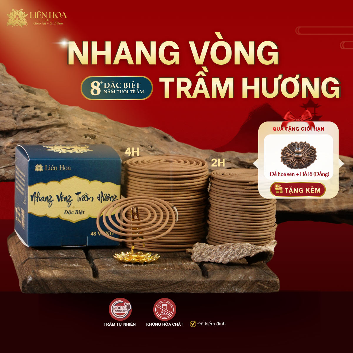 Nhang Vòng Trầm Hương ĐẶC BIỆT (2H - 4H) | Sạch | Thơm Dịu | 100% Tự Nhiên | Phong Thủy