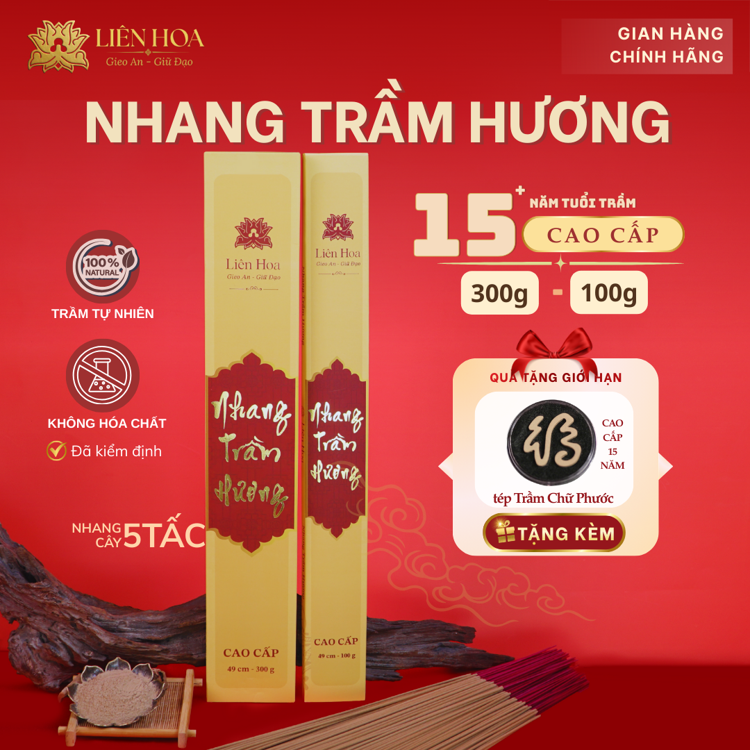 Nhang Trầm 49cm CAO CẤP (100gr - 300gr) | Trầm Sạch | Thơm Ấm | 100% Tự Nhiên | Thờ Cúng