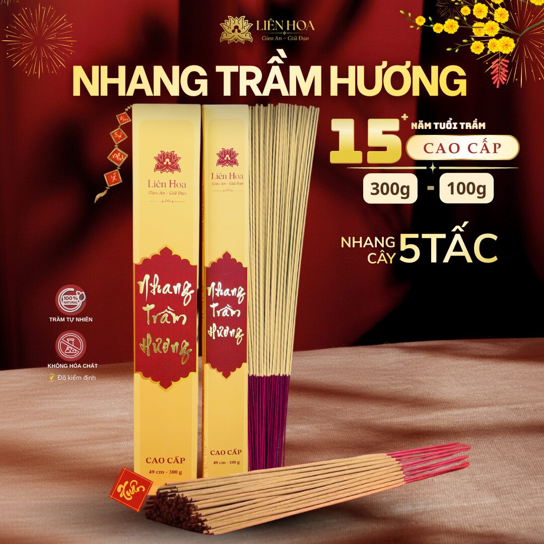 Nhang Trầm 49cm CAO CẤP (100gr - 300gr)  | Trầm Sạch | Thơm Ấm | 100% Tự Nhiên | Thờ Cúng