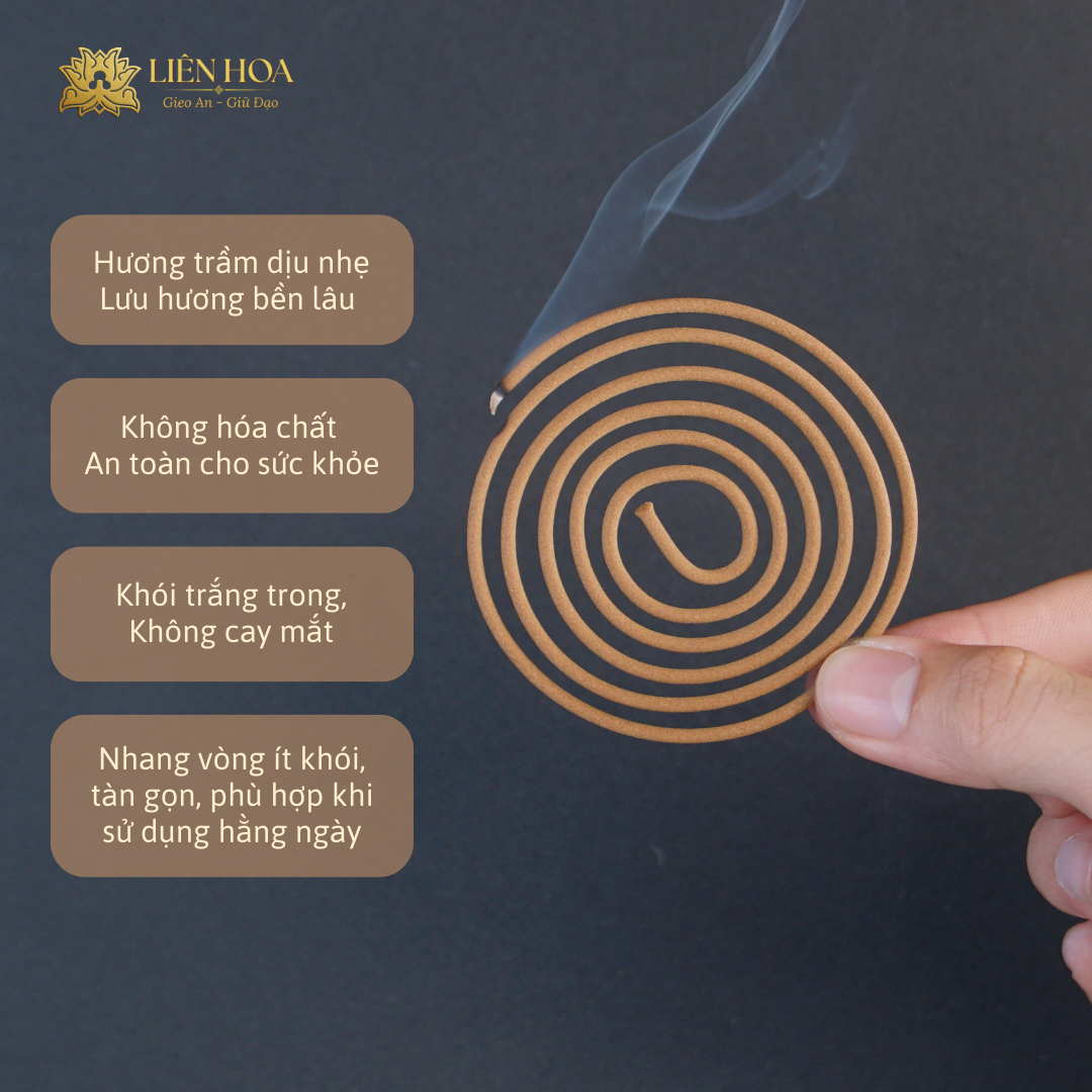 Nhang Vòng Trầm Hương (2H) ĐẶC BIỆT - THƯỢNG HẠNG | Sạch | Thơm | 100% Tự Nhiên | Phong Thủy