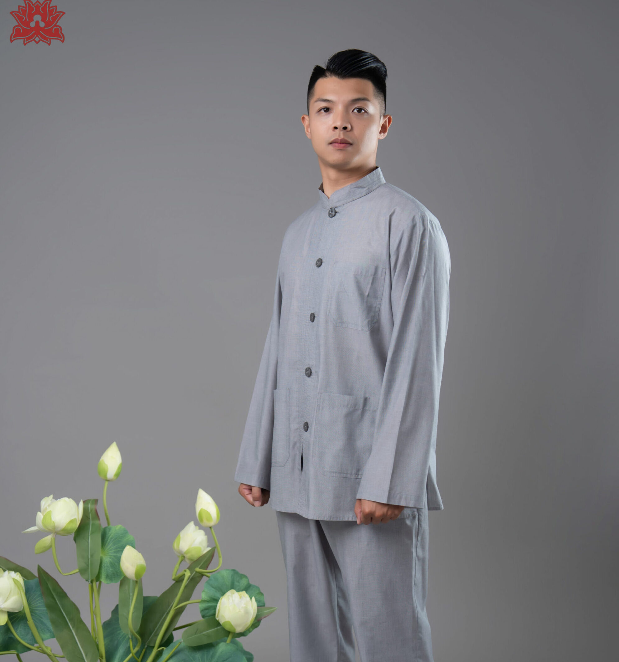 Cư sĩ phục nam tay dài (vải T/R)