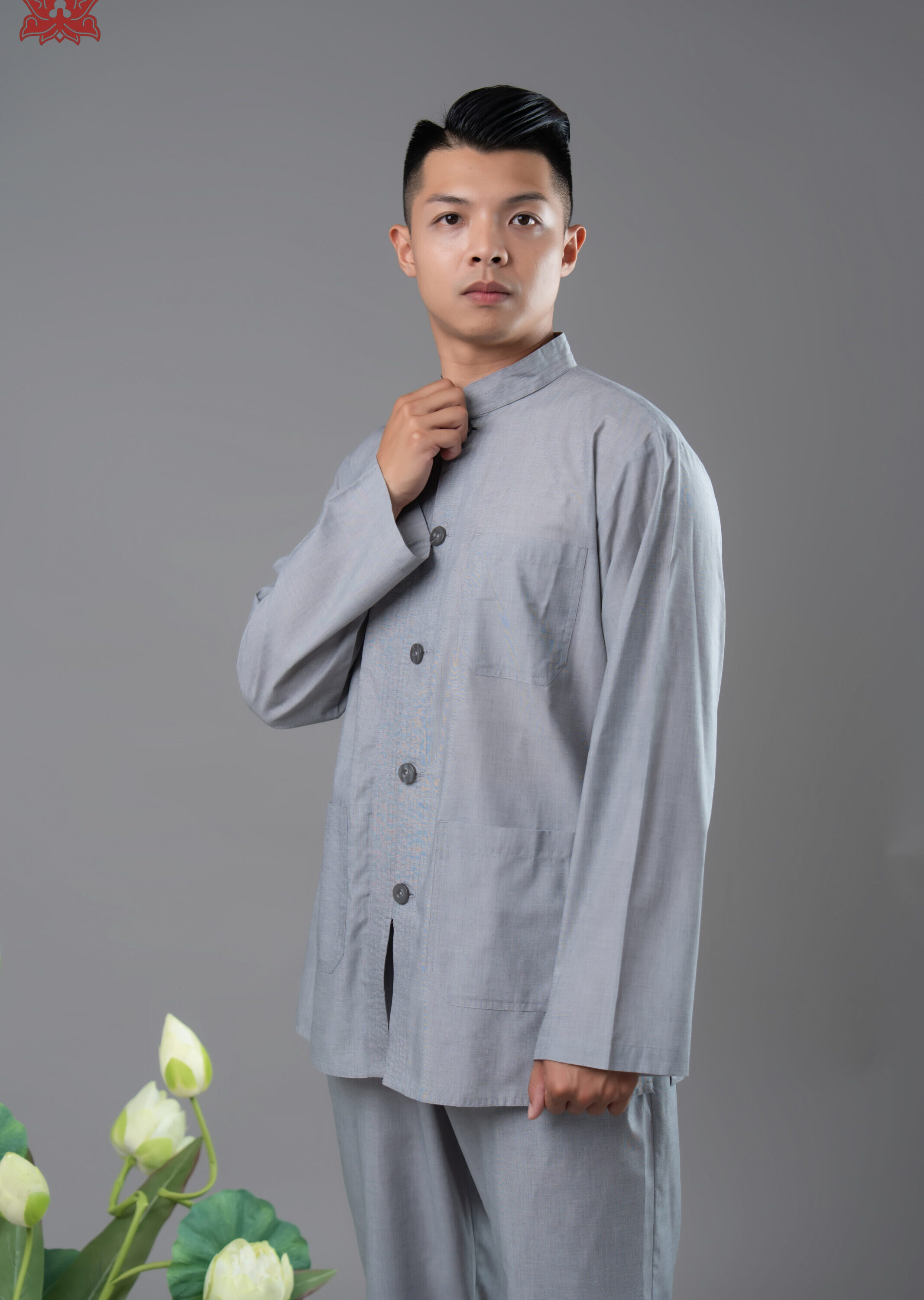 Cư sĩ phục nam tay dài (vải T/R)