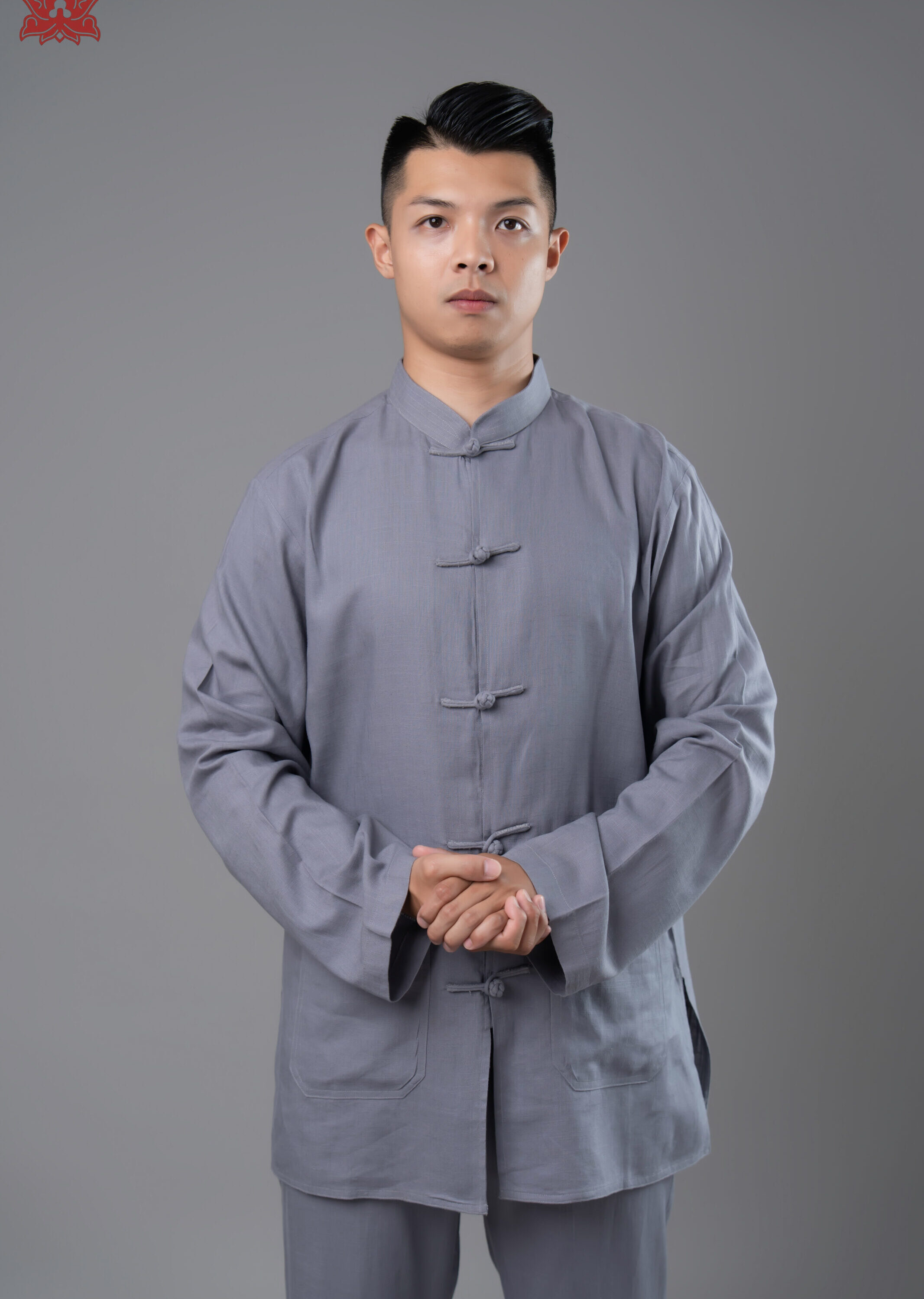 Cư sĩ phục nam-nữ 2 túi_vải trúc sa