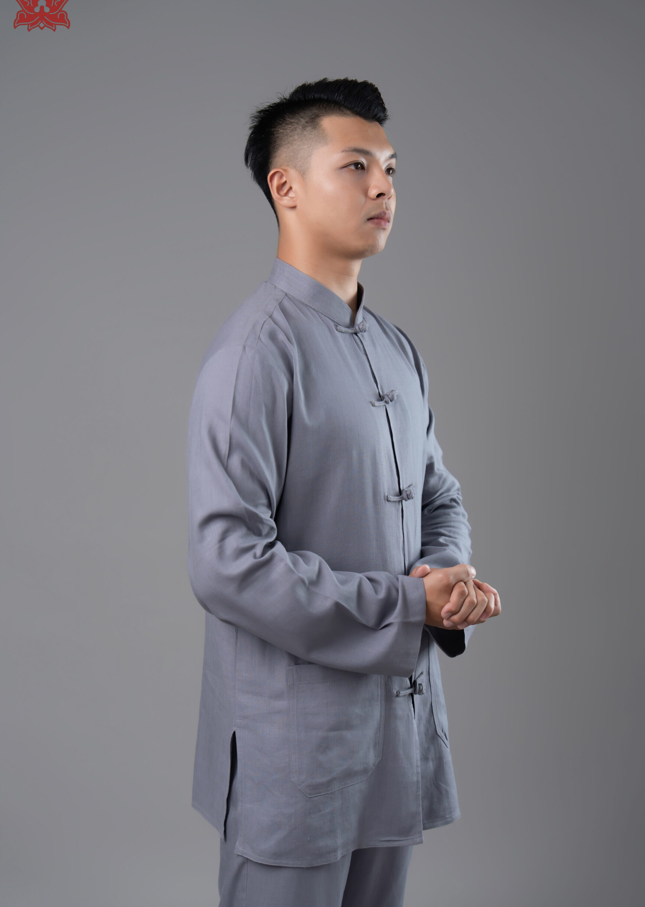 Cư sĩ phục nam-nữ 2 túi_vải trúc sa