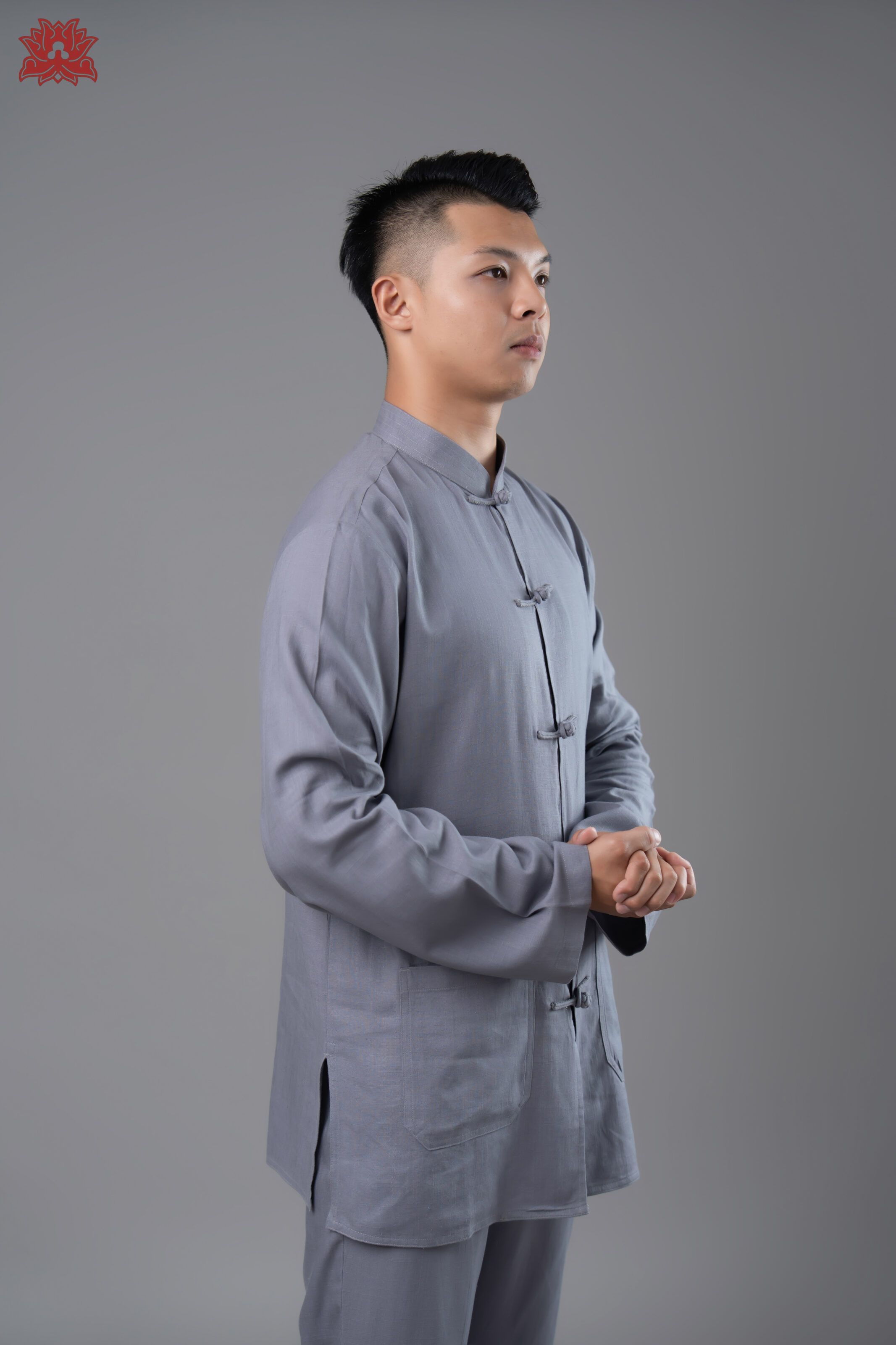 Cư sĩ phục nam-nữ 2 túi_vải trúc sa - Ảnh 2