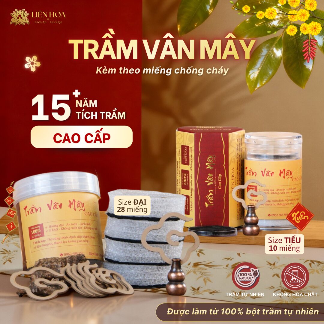 Trầm Vân Mây CAO CẤP (Tiểu - Đại) | Sạch | Thơm Ấm | 100% Tự Nhiên | Phong Thủy