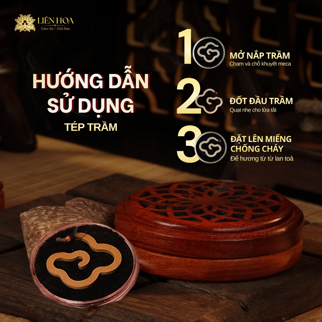 Combo Thượng Hạng - VÂN NGỌC CÁT LÀNH - Trầm Hương Liên Hoa - Nhang Cây và Trầm Vân Mây + TẶNG KÈM Trầm Không Tăm