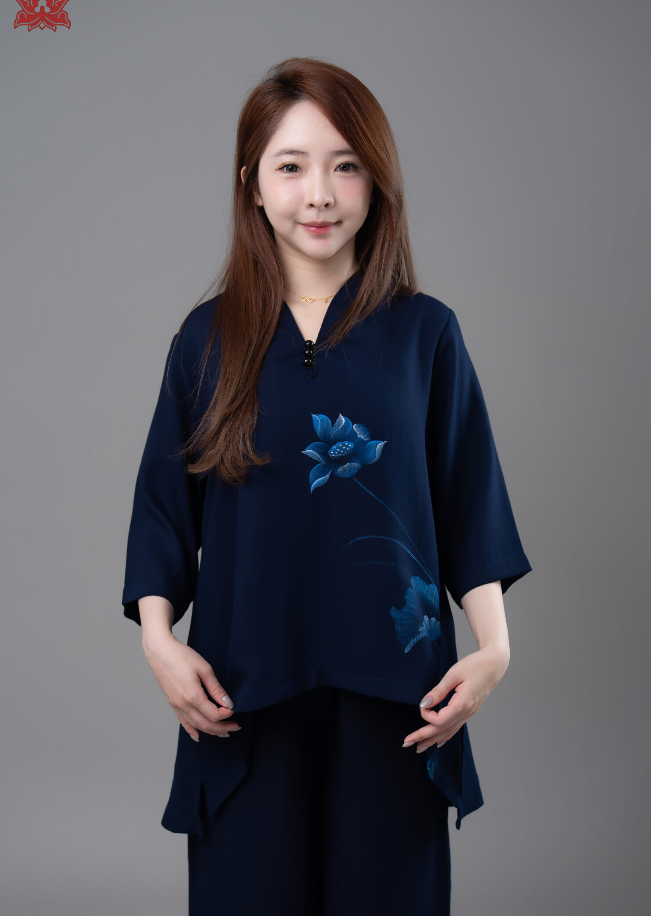 BỘ BA NÚT NGỌC TRAI VẼ (XANH ĐEN)