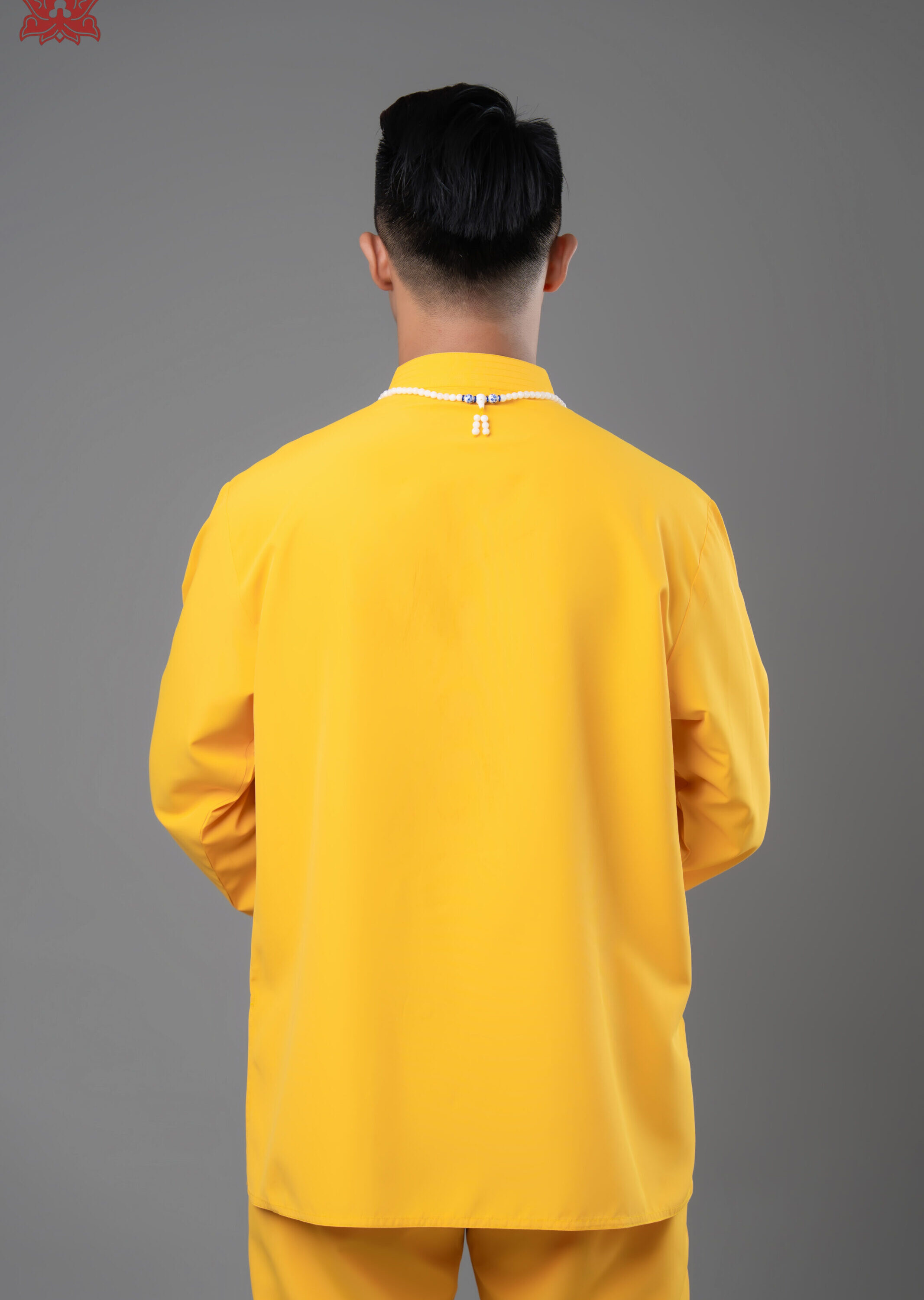 Cư sĩ phục nam tay dài nút tàu (vàng)