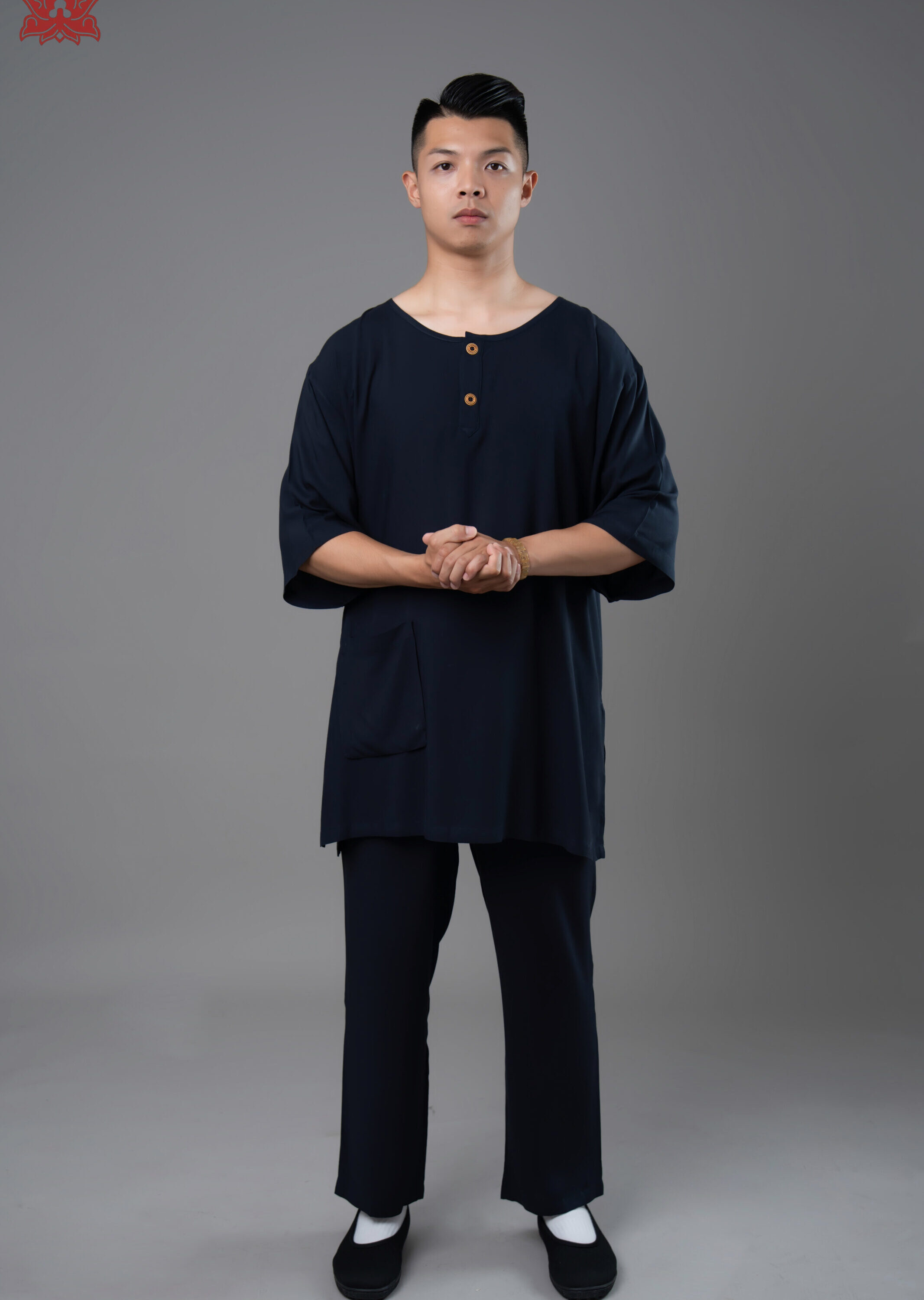 Nam cổ tròn tay ngắn (xanh đen)