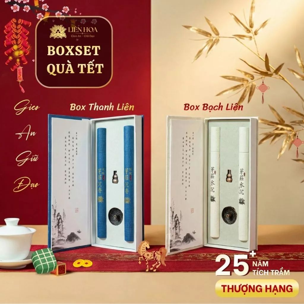 [Quà Tết] BoxSet Trầm Không Tăm - 21cm | Thượng Hạng | Hàng Xuất Khẩu | 100% Tự Nhiên | Phong Thủy
