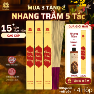 [MUA 3 TẶNG 2] Nhang Trầm CAO CẤP 49cm(100gr/hộp) | Trầm Sạch | Thơm | 100% Tự Nhiên | Thờ Cúng  (Nhang 5 Tấc)