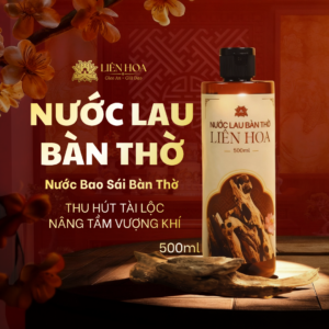 Nước lau bàn thờ Liên Hoa - Hương Trầm tự nhiên | Nước bao sái bàn thờ thần tài, gia tiên | Làm sạch, tẩy uế dọn dẹp mùa Tết