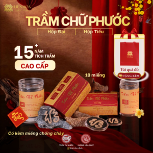 Trầm Chữ Phước CAO CẤP (Tiểu – Đại) – 10 miếng |Sạch | Thơm Dịu| 100% Tự Nhiên | Phong Thủy