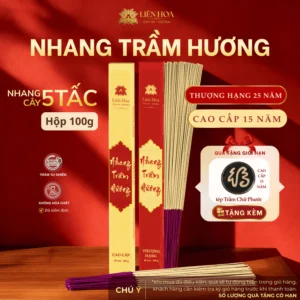 Nhang Trầm 49cm (100gr) CAO CẤP - THƯỢNG HẠNG| Trầm Sạch | Thơm | 100% Tự Nhiên | Thờ Cúng  (Nhang 5 Tấc)