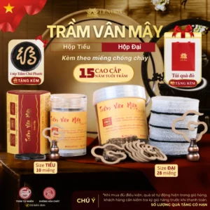 Nhang Vân Mây Trầm Hương Cao Cấp Liên Hoa – Tự Nhiên, Sạch Thơm, Ít Khói